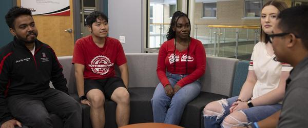 NIU Students in Barsema Hall