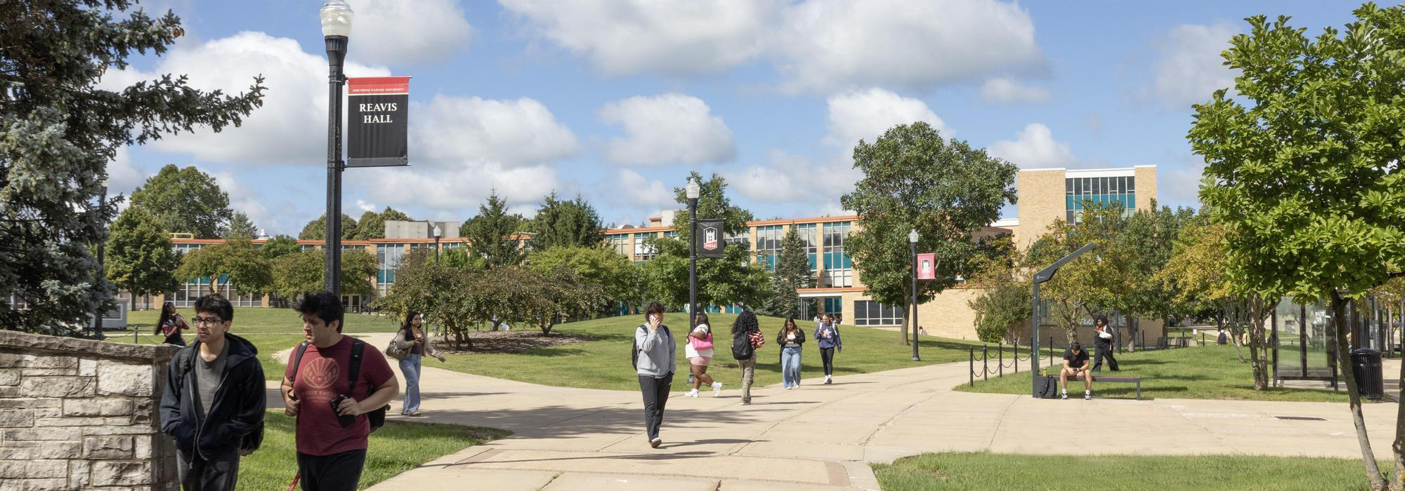 NIU students on campus