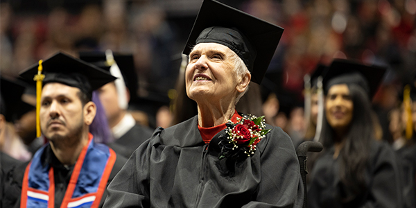 90-year-old graduate Joyce DeFauw