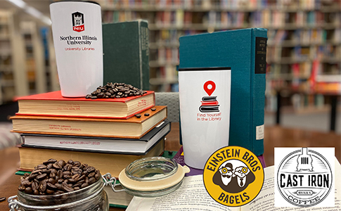 NIU library coffee mugs 