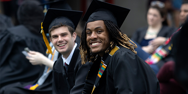 NIU students at commencement ceremony